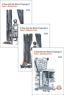 Trains Series Book Covers by S.Lea. A mother's story on how to deal with Asperger’s